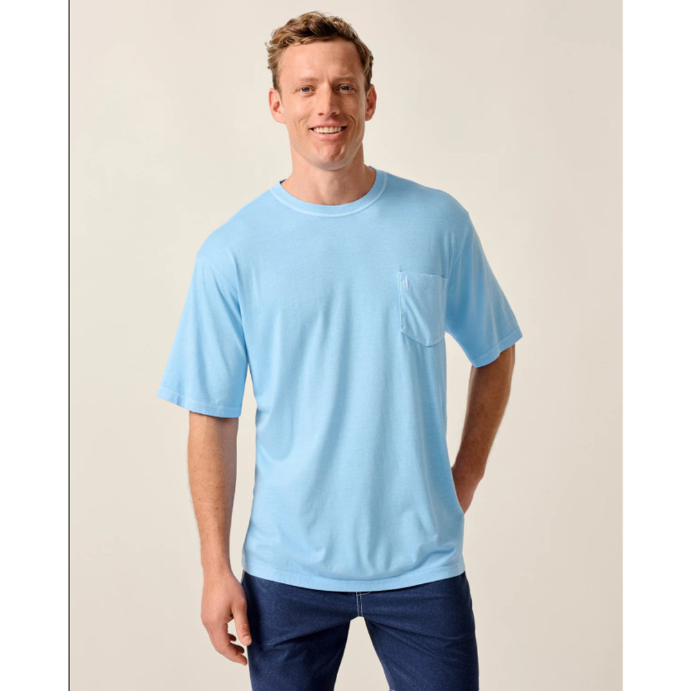 johnnie-O Dale T-Shirt Casual Work Mens Pocket Modern Fit Short Sleeve Small